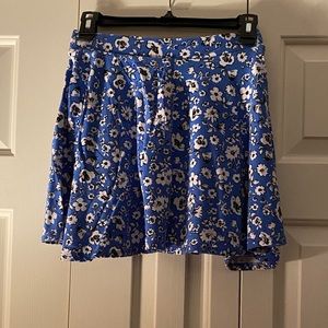 Size Large (Juniors) SO Blue Floral Skater Skirt